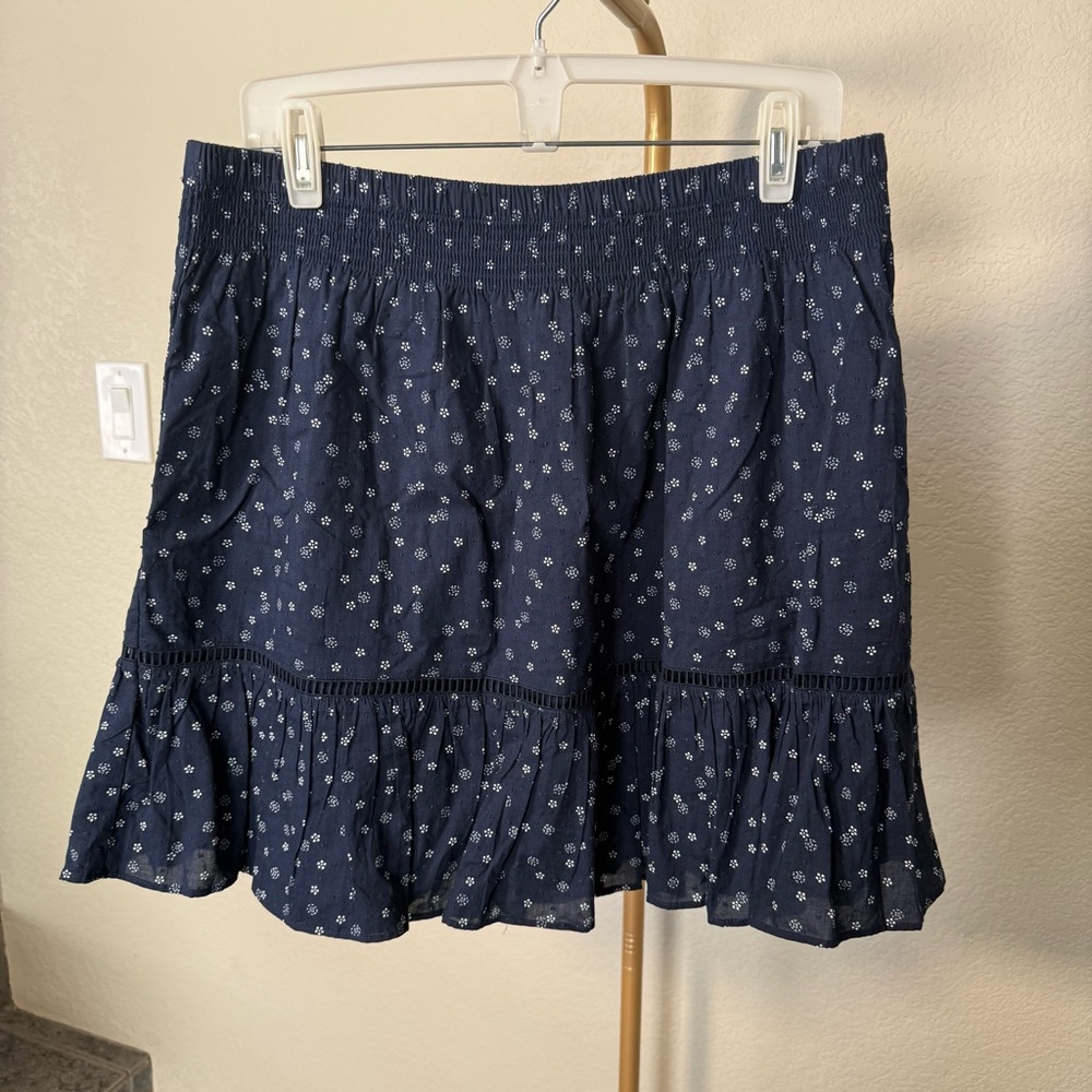 NWT Madewell Navy Blue Floral Skirt